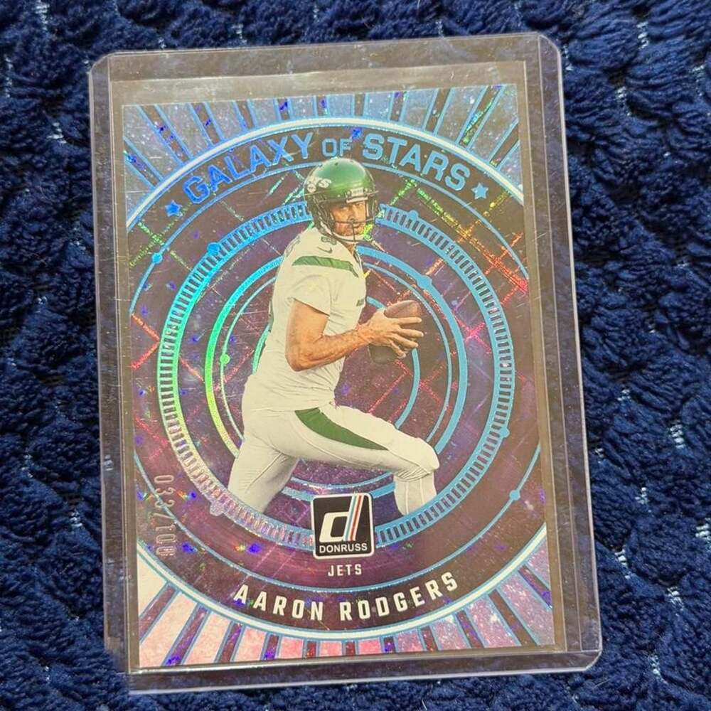 2024 Donruss Aaron Rodgers Galaxy Of Stars Cosmic Football Card 033/100